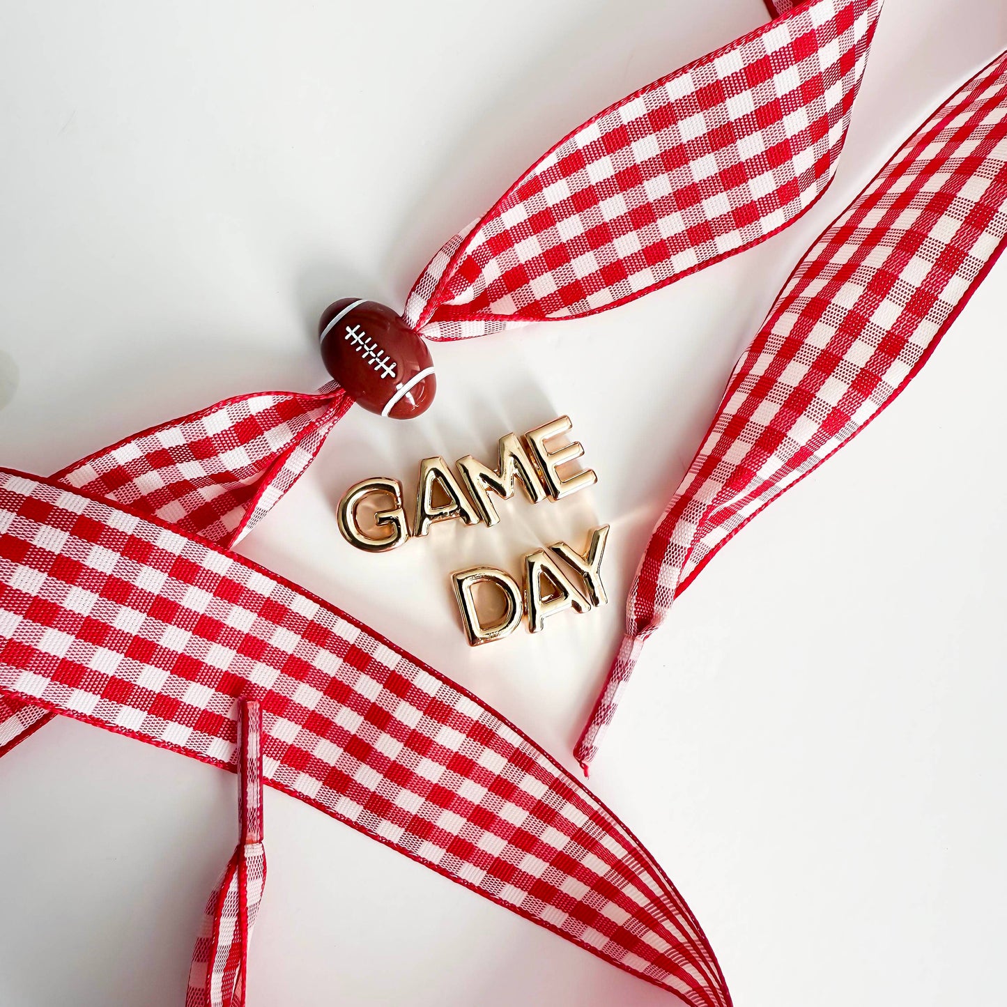 Leo & Lee Studio - Game Day Gingham Sneaker Lace Charm Set – GAMEDAY