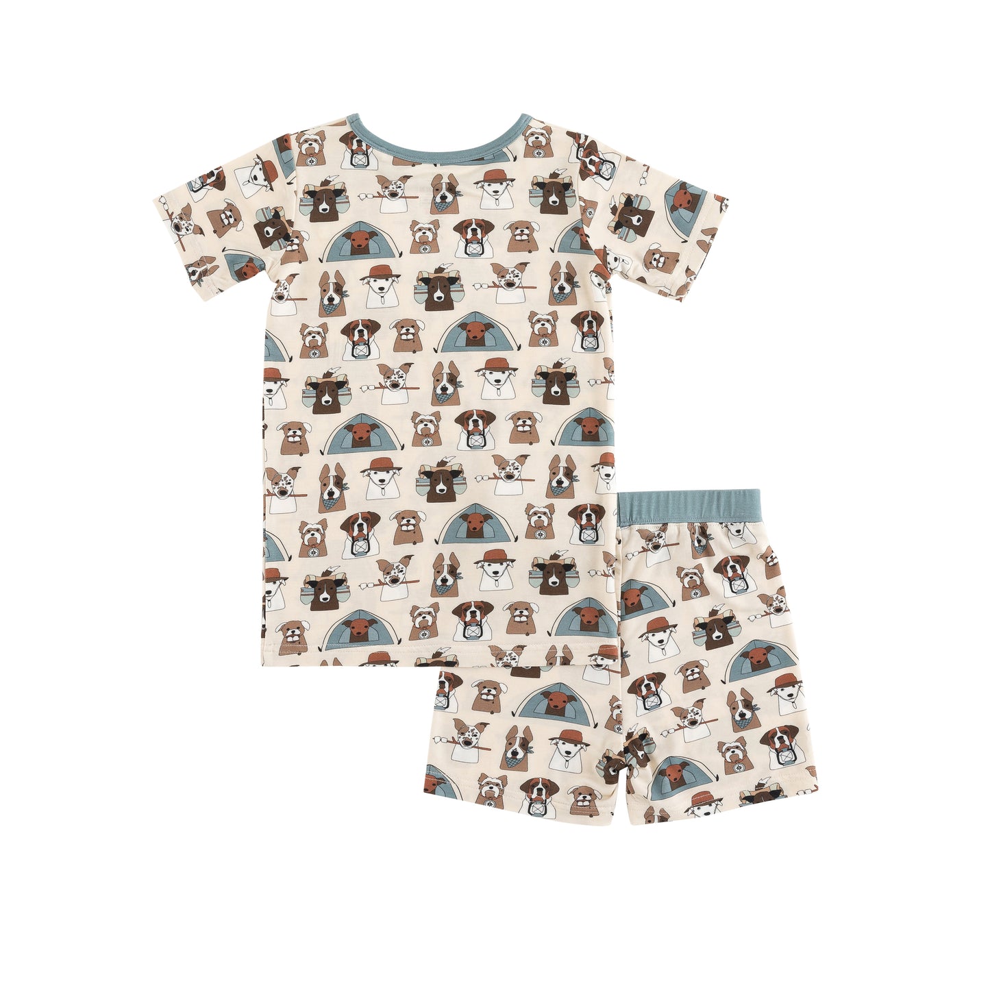 Camp Paws (Short PJ Set) - Blue