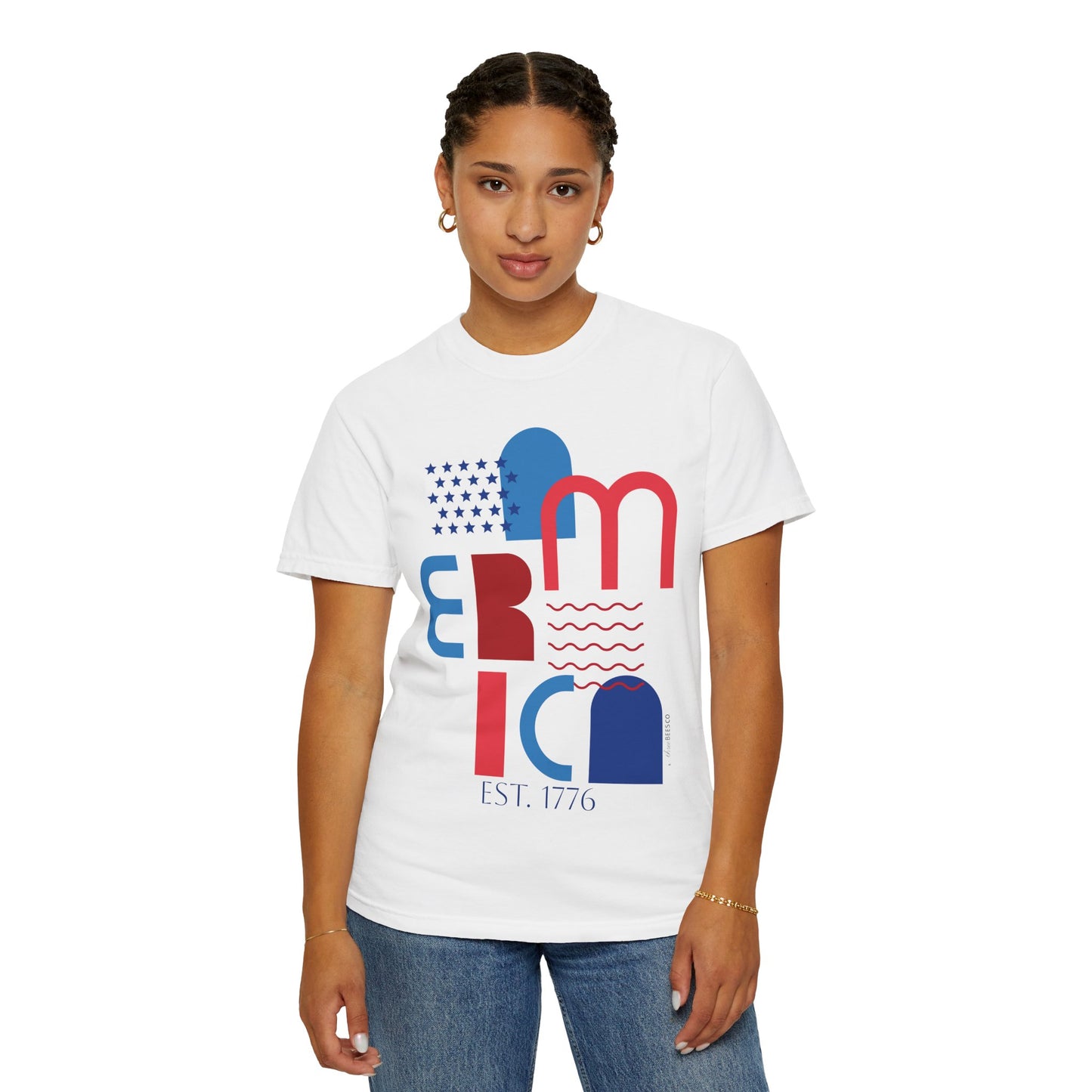 Patriotic America Graphic T-Shirt - 'EST. 1776' Unisex Tee