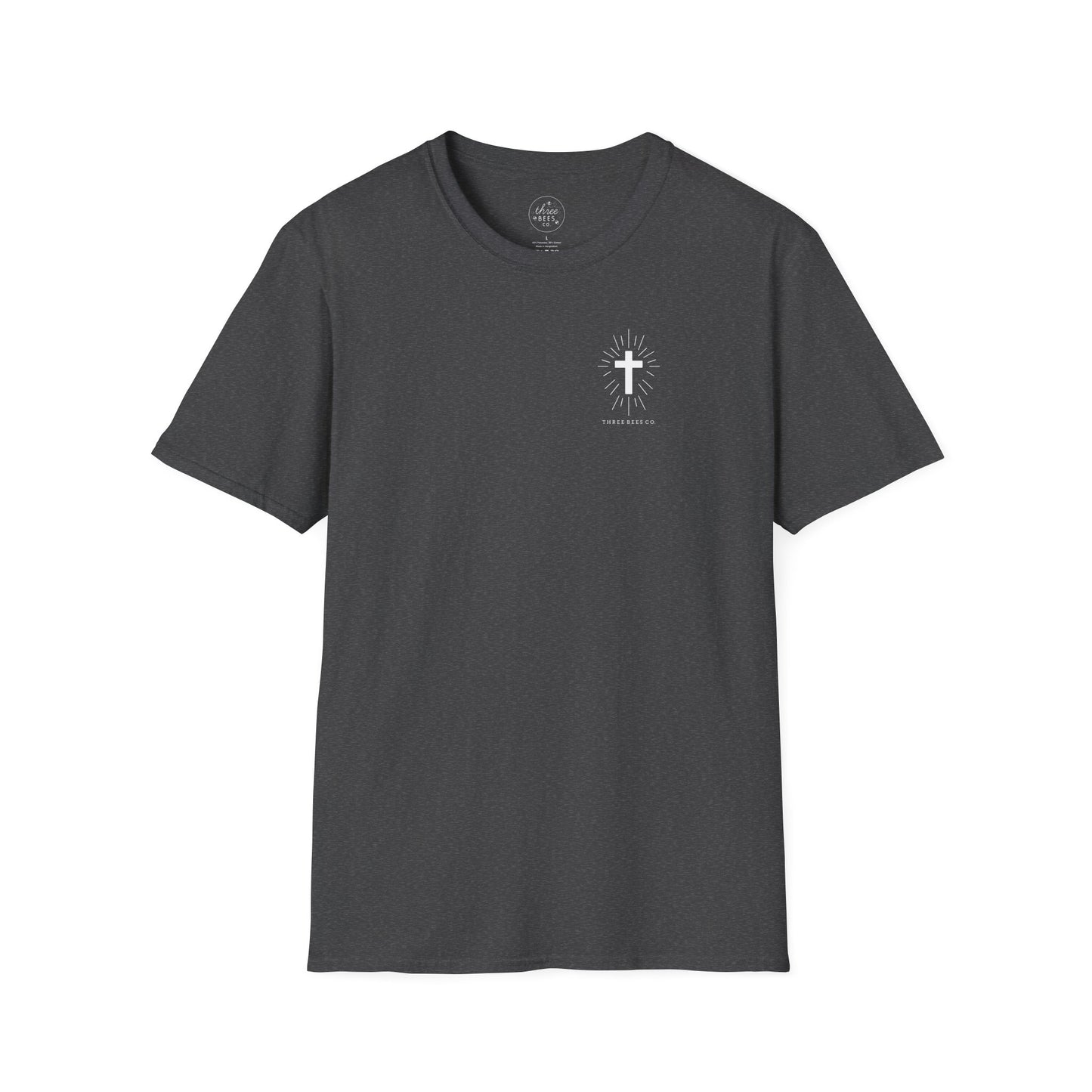 Three Bees Company Faith Unisex Softstyle T-Shirt, Inspirational Tee, Christian Apparel, Casual Faith Shirt, Gift for Believers, Bible Verse