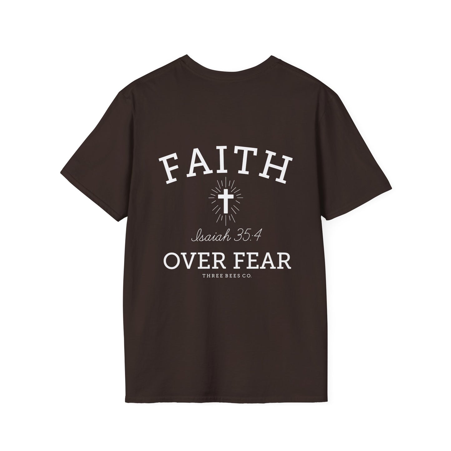 Three Bees Company Faith Unisex Softstyle T-Shirt, Inspirational Tee, Christian Apparel, Casual Faith Shirt, Gift for Believers, Bible Verse