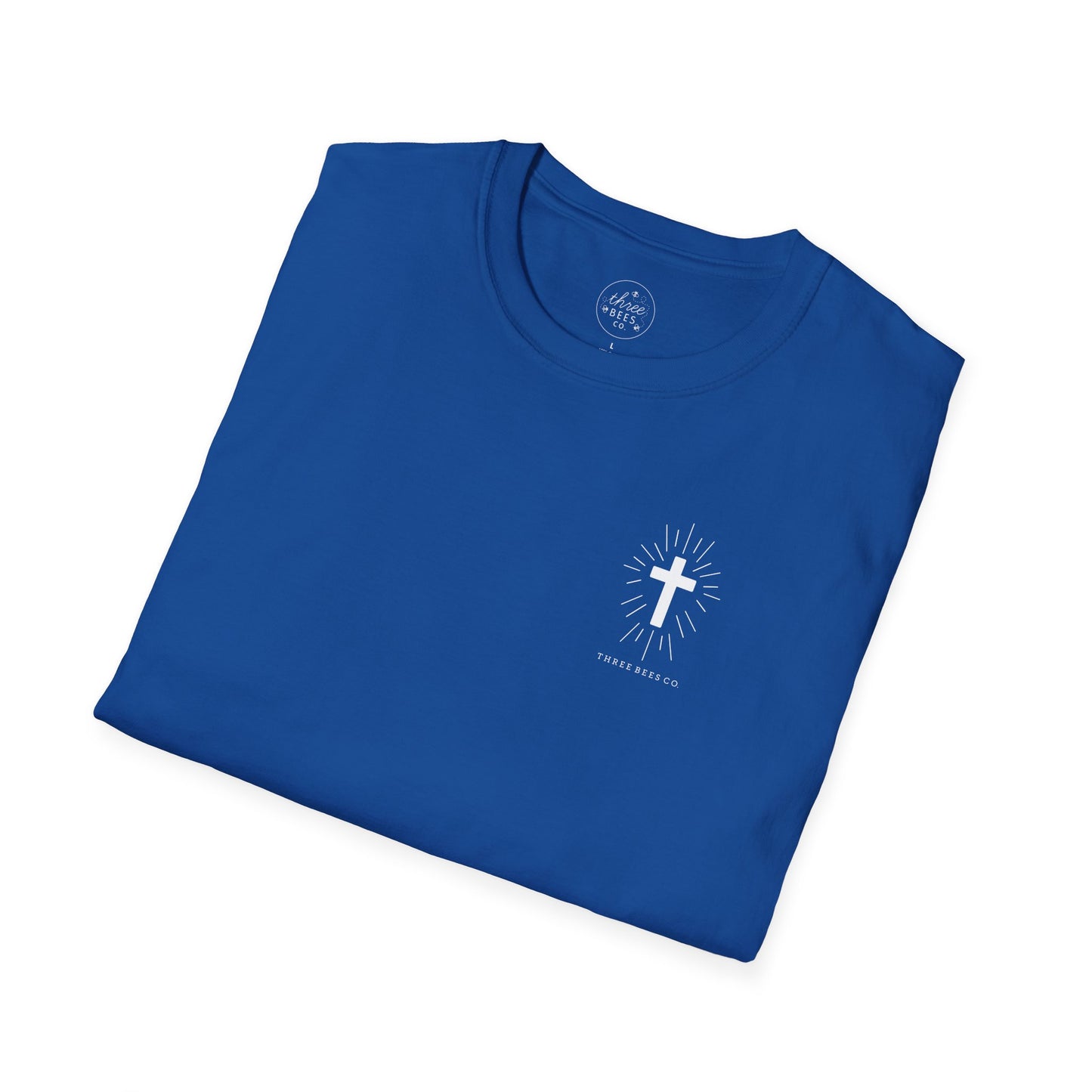 Three Bees Company Faith Unisex Softstyle T-Shirt, Inspirational Tee, Christian Apparel, Casual Faith Shirt, Gift for Believers, Bible Verse