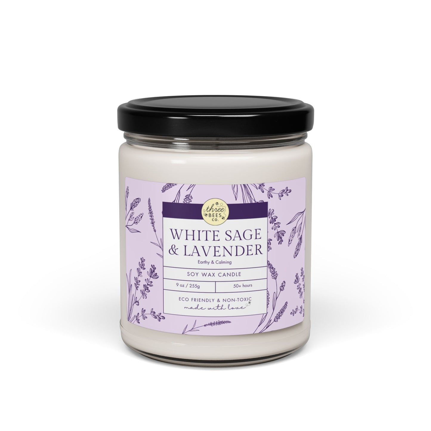 Three Bees Scented Soy Candle - 9oz