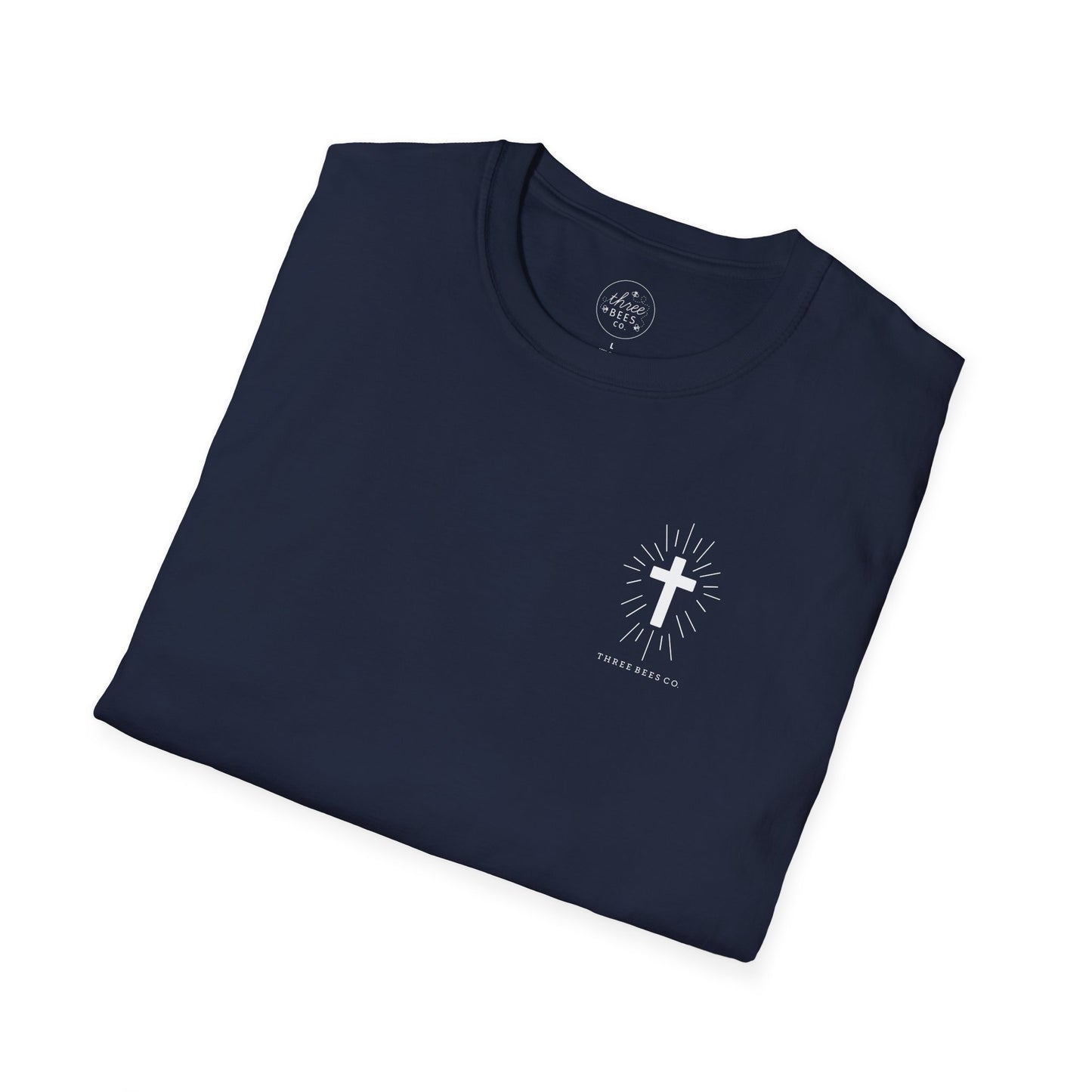 Three Bees Company Faith Unisex Softstyle T-Shirt, Inspirational Tee, Christian Apparel, Casual Faith Shirt, Gift for Believers, Bible Verse