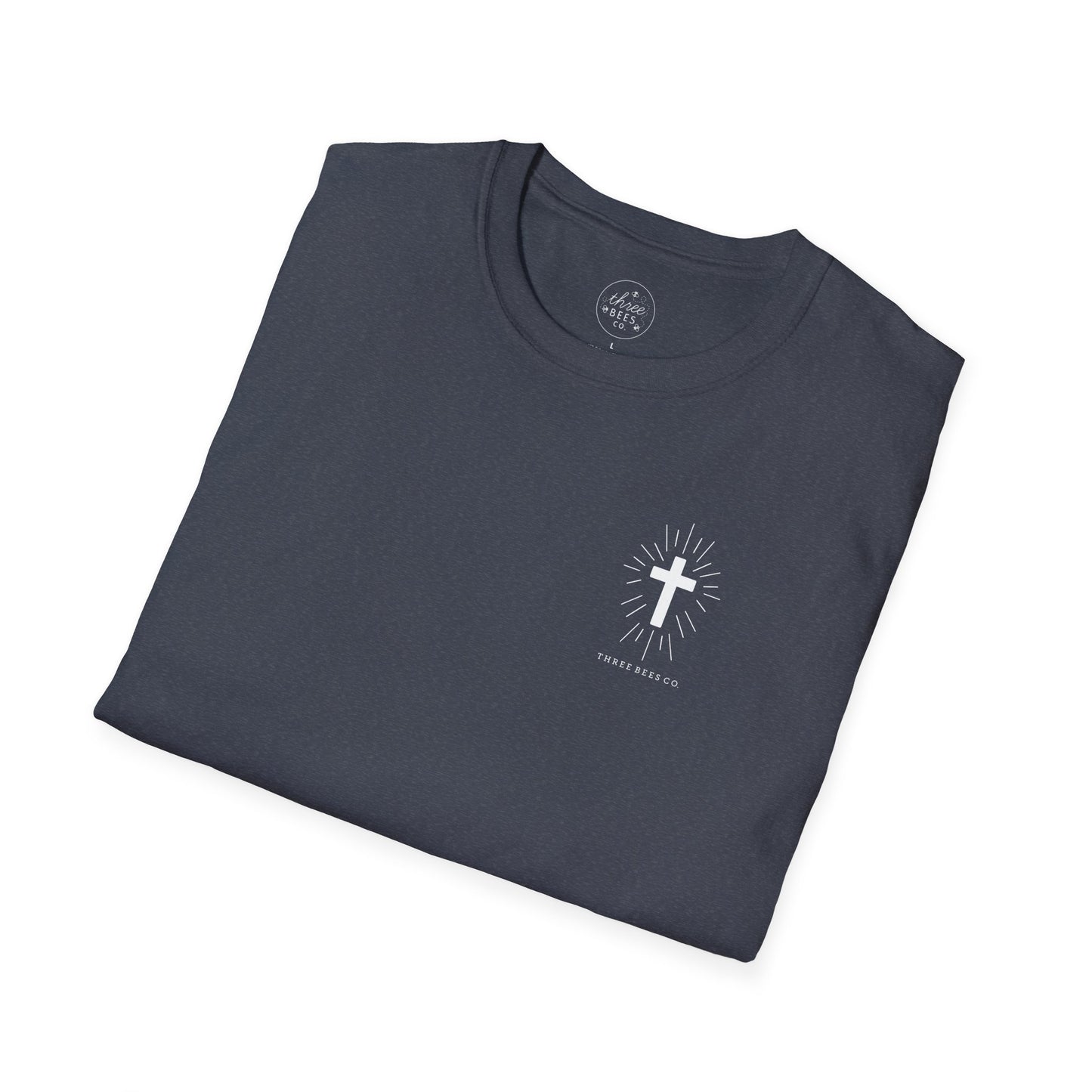 Three Bees Company Faith Unisex Softstyle T-Shirt, Inspirational Tee, Christian Apparel, Casual Faith Shirt, Gift for Believers, Bible Verse