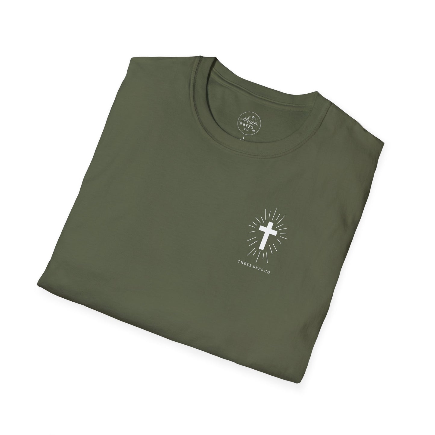 Three Bees Company Faith Unisex Softstyle T-Shirt, Inspirational Tee, Christian Apparel, Casual Faith Shirt, Gift for Believers, Bible Verse