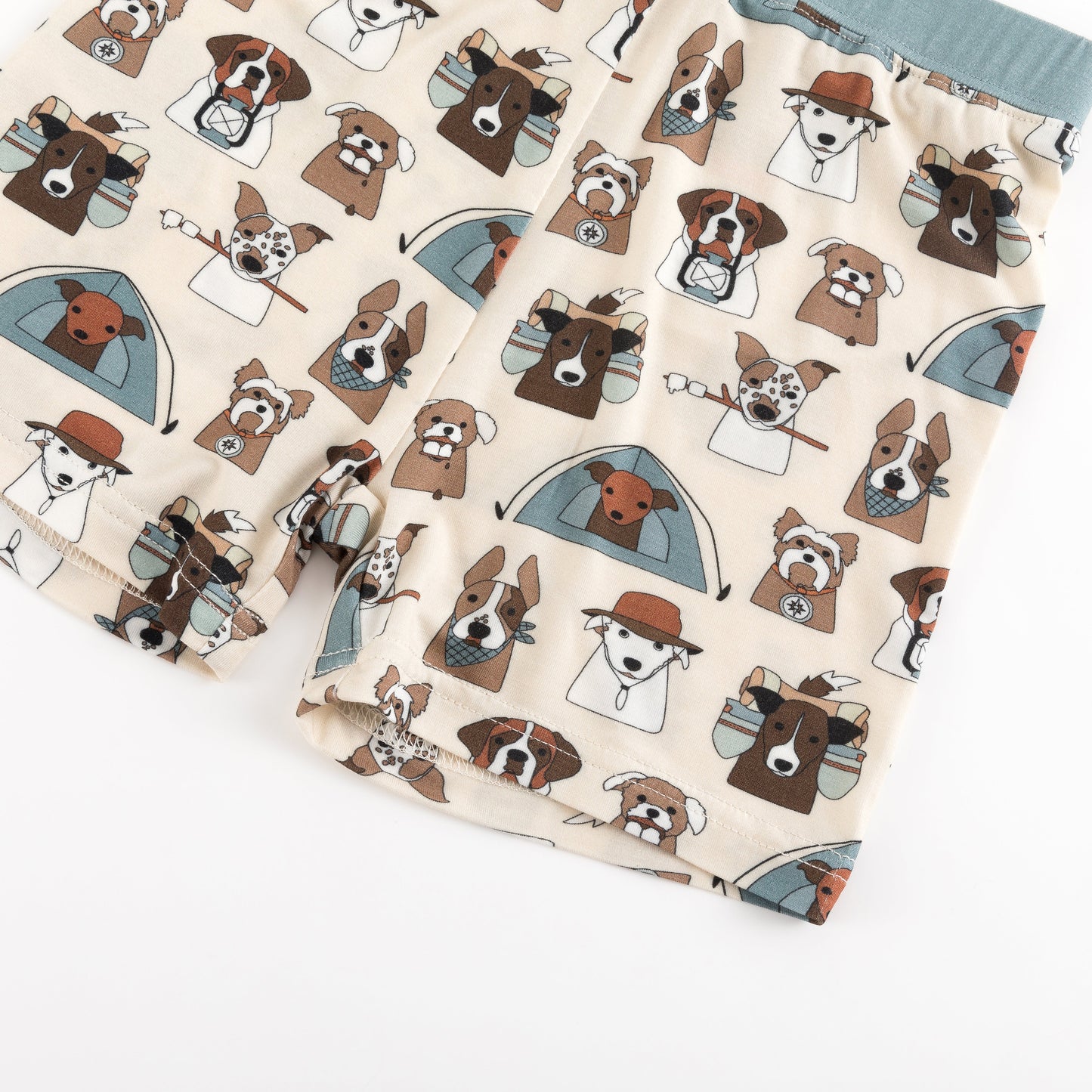 Camp Paws (Short PJ Set) - Blue