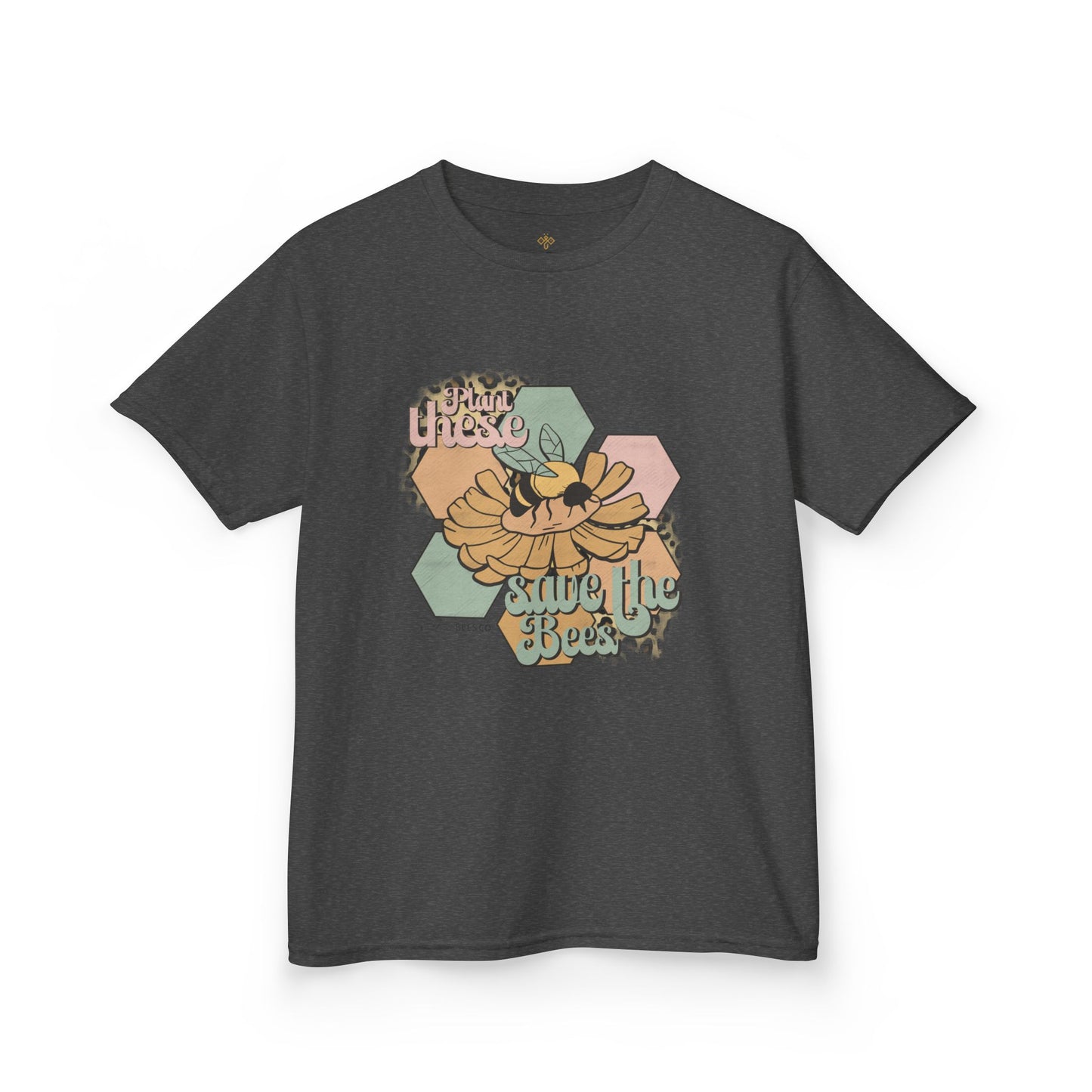 Kids Heavy Cotton Gildan 'Save the Bees' Graphic Hive Tee