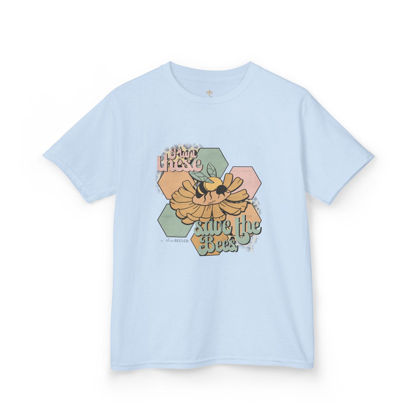Kids Heavy Cotton Gildan 'Save the Bees' Graphic Hive Tee