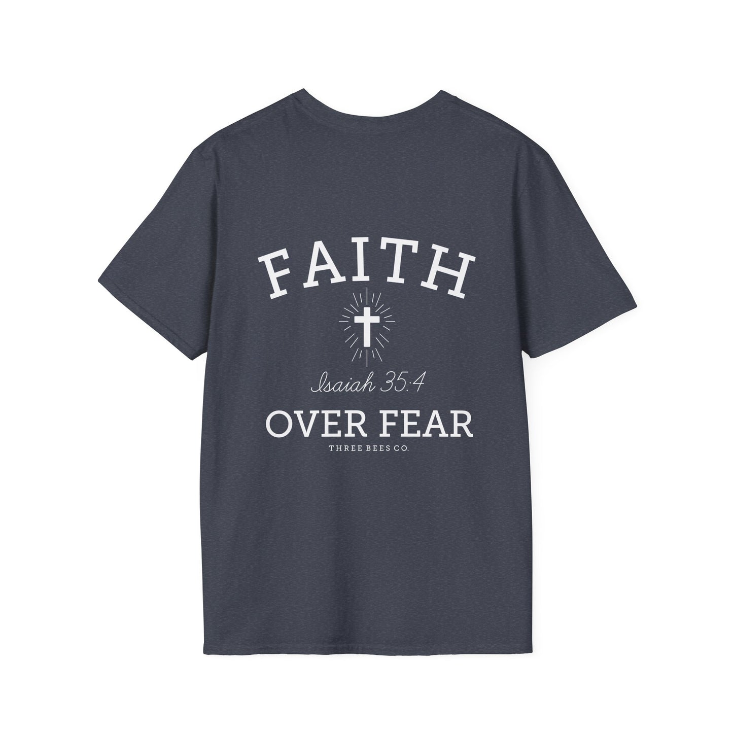 Three Bees Company Faith Unisex Softstyle T-Shirt, Inspirational Tee, Christian Apparel, Casual Faith Shirt, Gift for Believers, Bible Verse