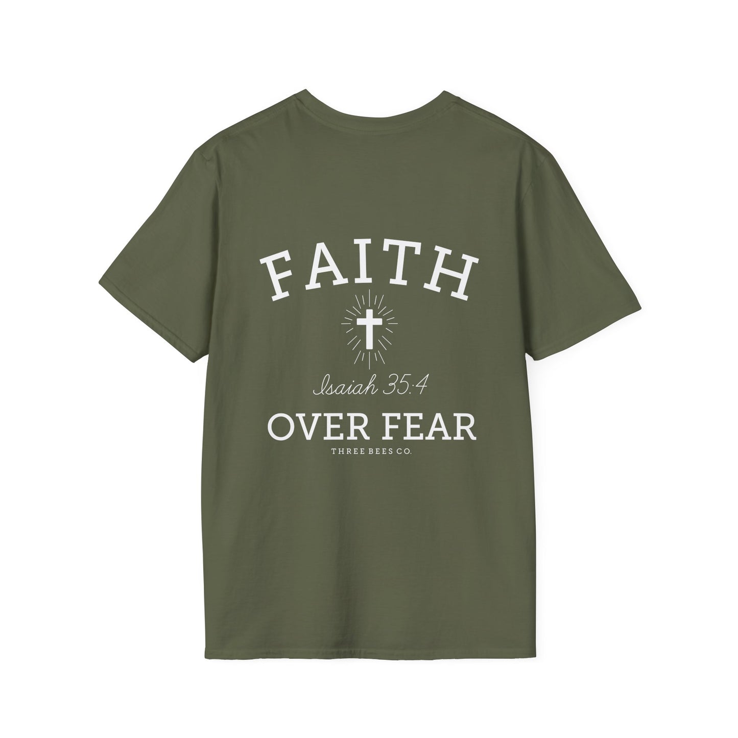 Three Bees Company Faith Unisex Softstyle T-Shirt, Inspirational Tee, Christian Apparel, Casual Faith Shirt, Gift for Believers, Bible Verse