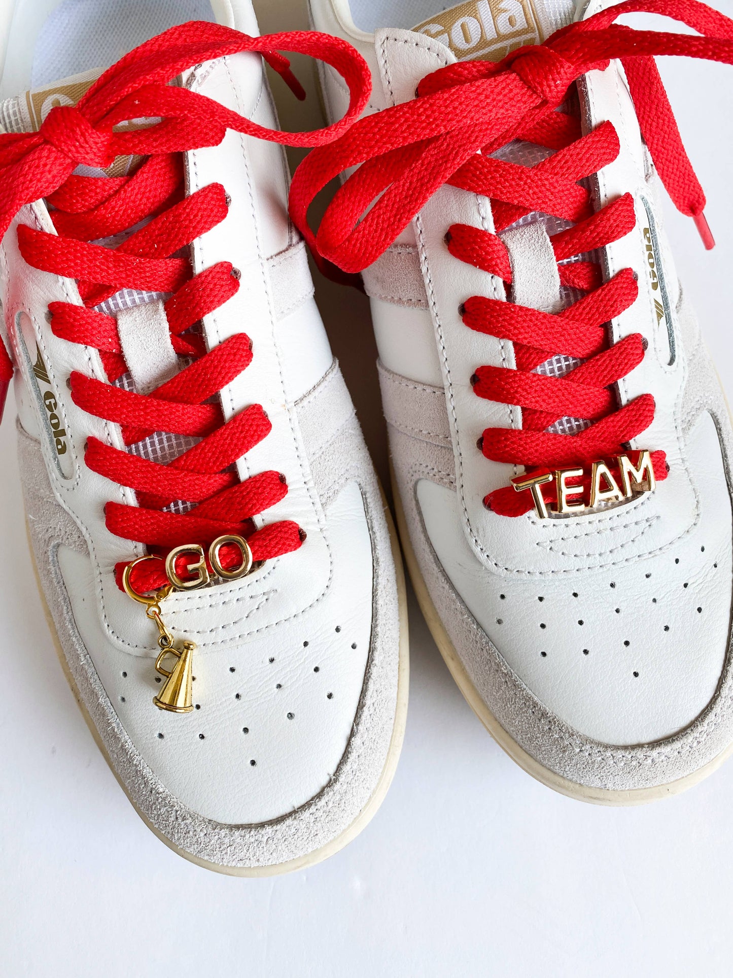 Leo & Lee Studio - GO TEAM Lace Charm Set w/ Megaphone – Cheer & School Spirit