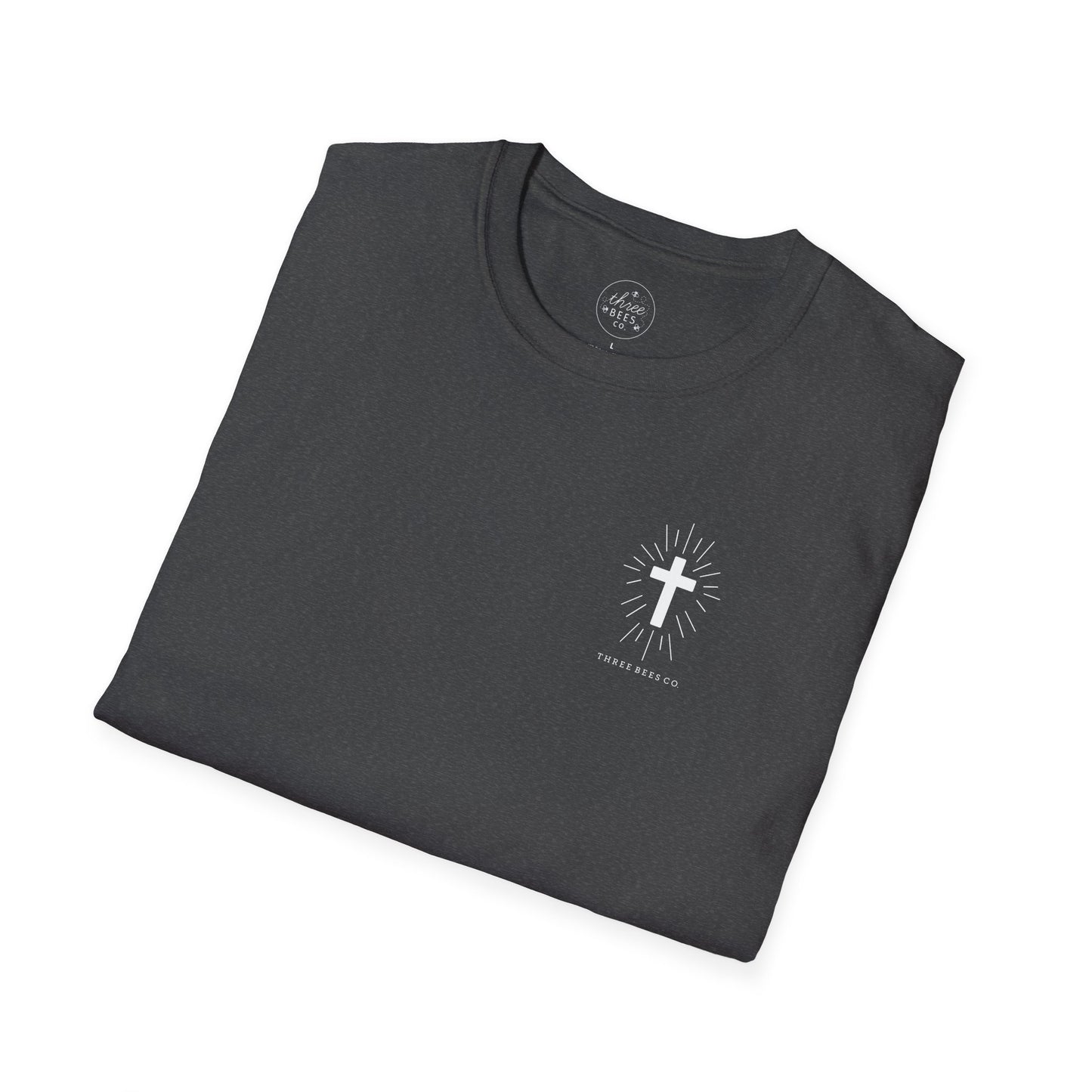 Three Bees Company Faith Unisex Softstyle T-Shirt, Inspirational Tee, Christian Apparel, Casual Faith Shirt, Gift for Believers, Bible Verse