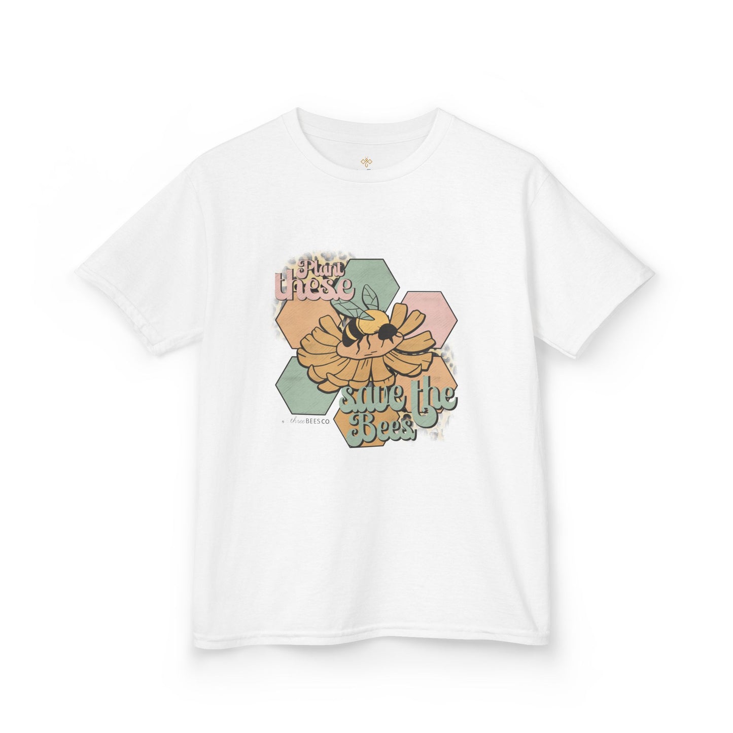 Kids Heavy Cotton Gildan 'Save the Bees' Graphic Hive Tee