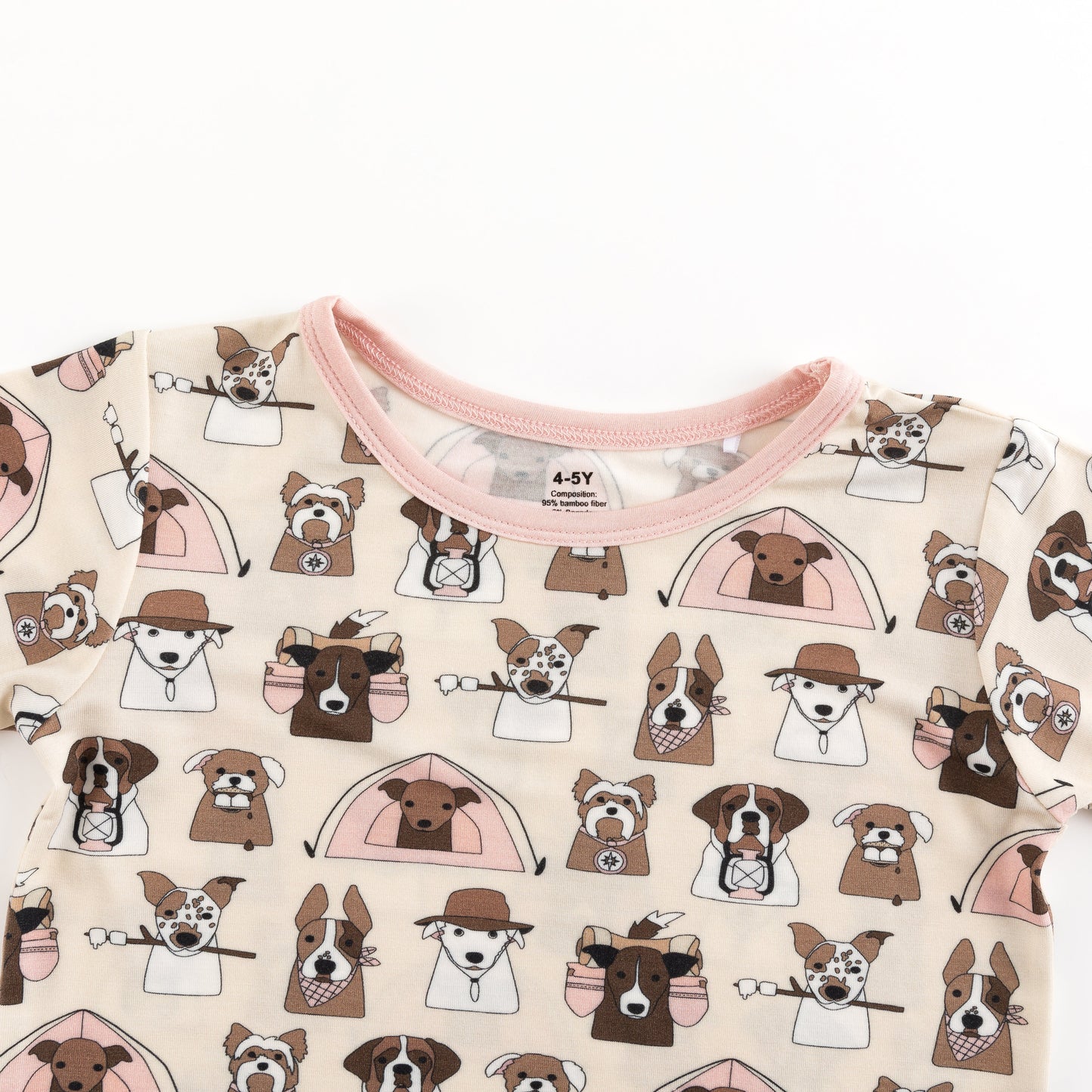 Camp Paws (Short Sleeve PJ) - Pink