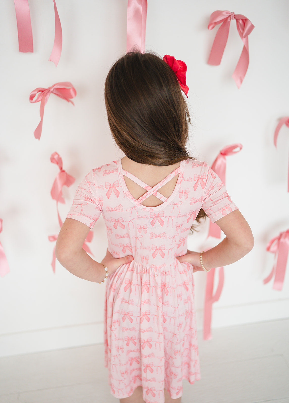 Pink Bows (Twirl Dress)