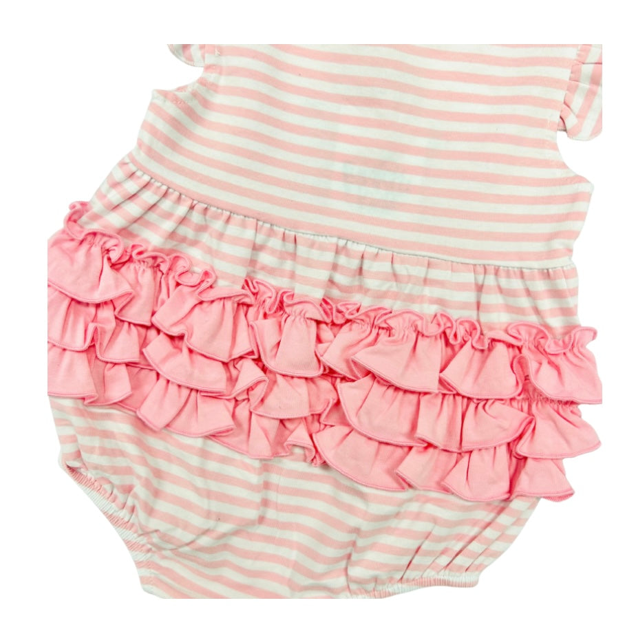 Funfetti Kids Pink Stripe Let's Golf Ruffle Bubble
