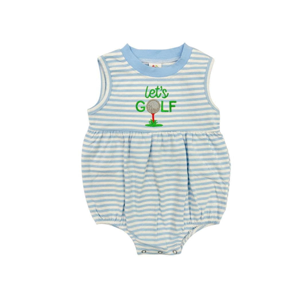 Funfetti Kids Blue Stripe Let's Golf Bubble