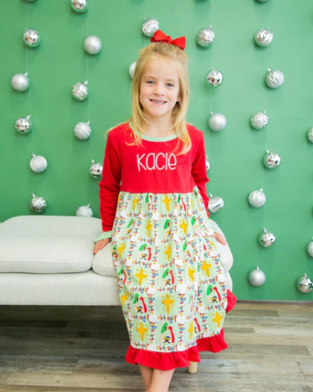 O Holy Night Long Sleeve Girls Dress 6 O Holy Night Long Sleeve Girls Dress 6
