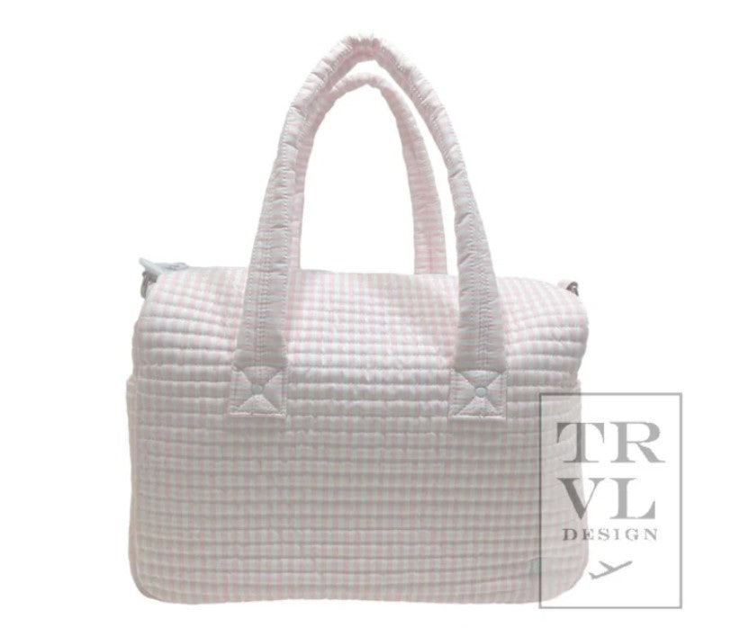 PIMLICO STRIPE PINK QUILTED TRAIN SET -   | TRVL Design main image 1