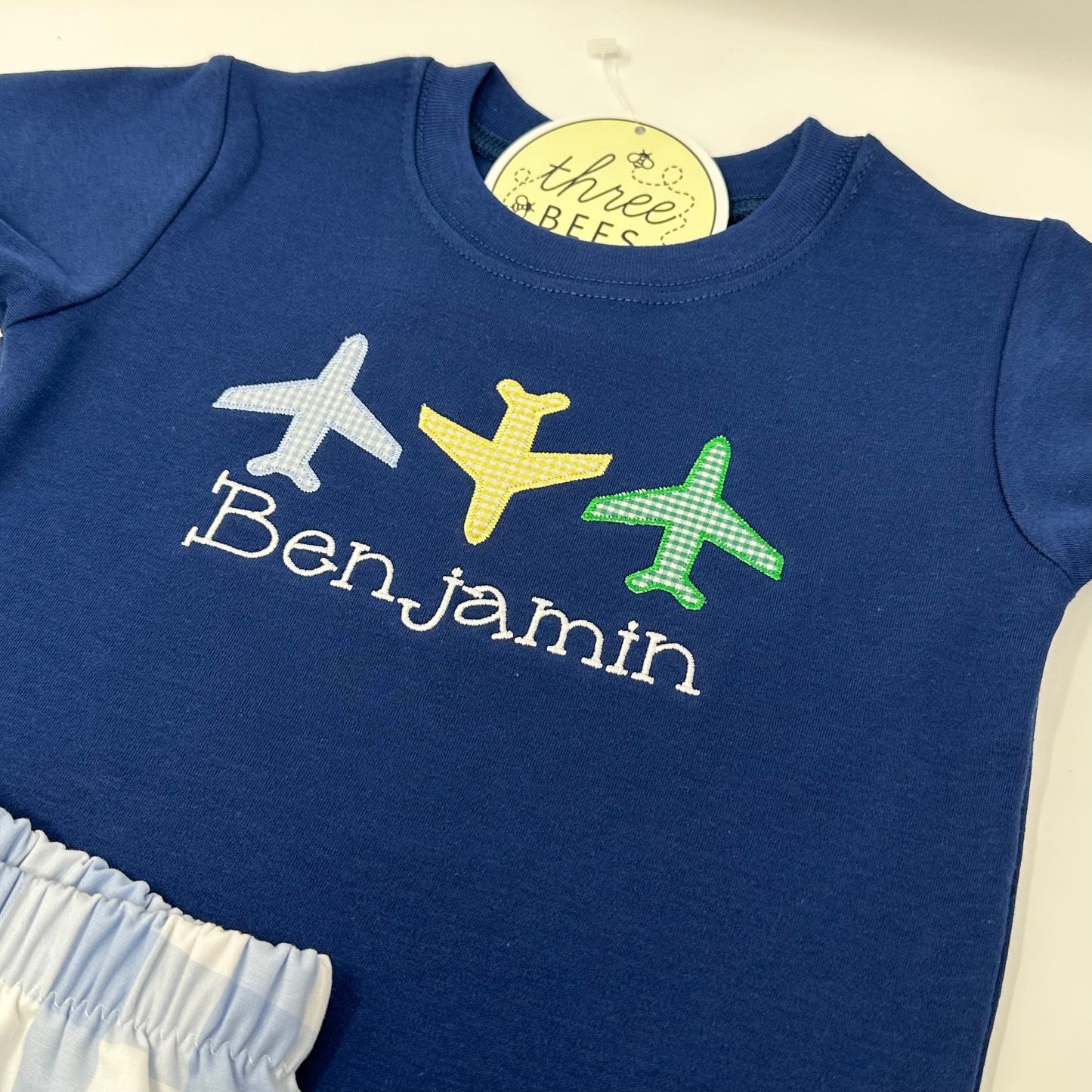 Airplane Trio Applique Boys T-Shirt