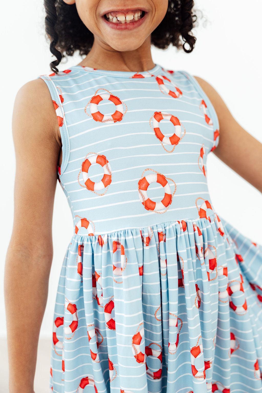 Little Lifeguard Tank Twirl Dress 4T