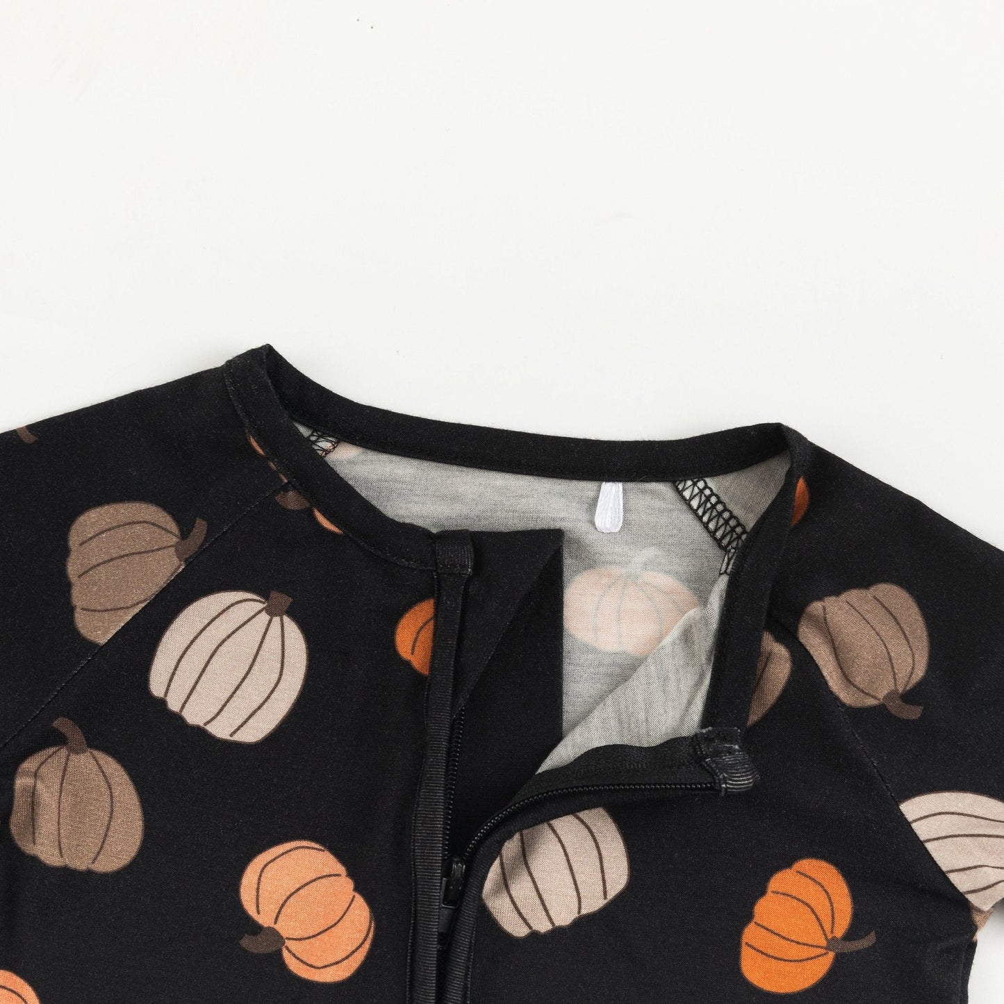 Pumpkins Black (Convertible Zip Footies)