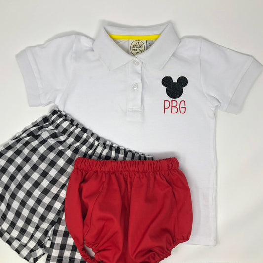 Classic Mouse Monogram Collared Shirt