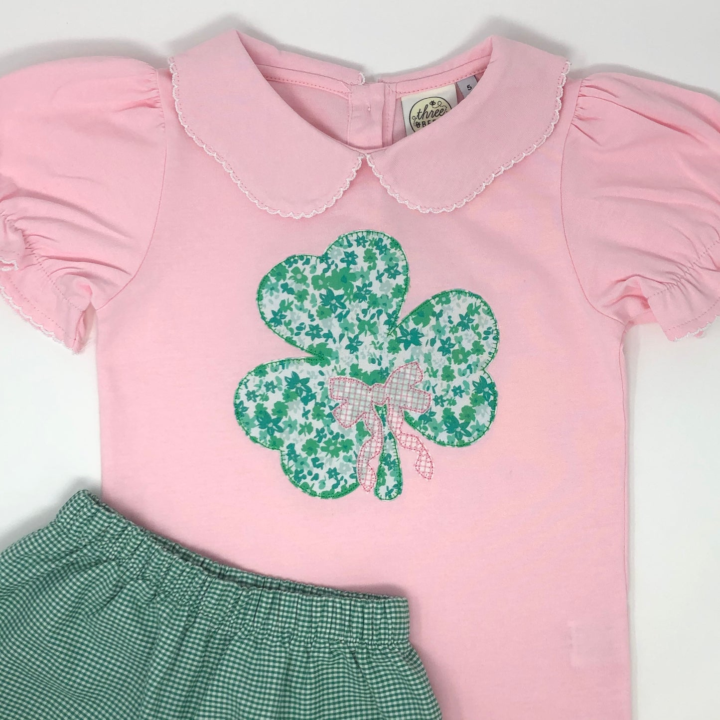 Shamrock Applique Girls Top