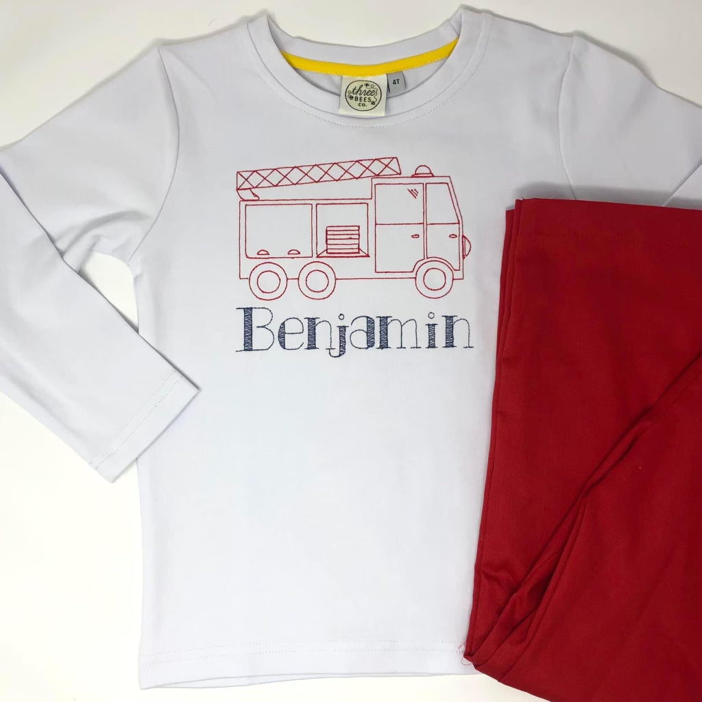 Size 4 "Benjamin" firetruck sample