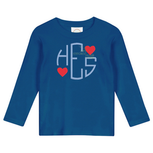 Circle Heart Monogram