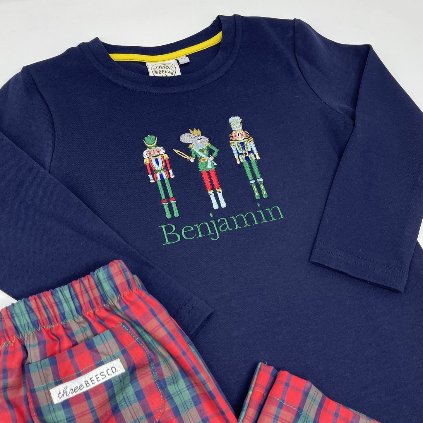 Christmas Nutcracker Trio Embroidery Boys T-Shirt