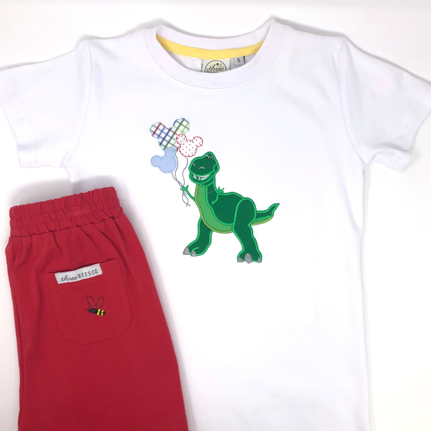 Rex with Balloons Applique Boys T-shirt