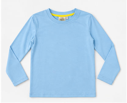 Bee Basic Light Blue Boys Long Sleeve Shirt