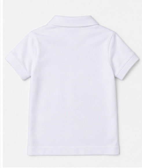 Bee Basic Boys Classic Short Sleeve Collared Shirt - White | Original Collection