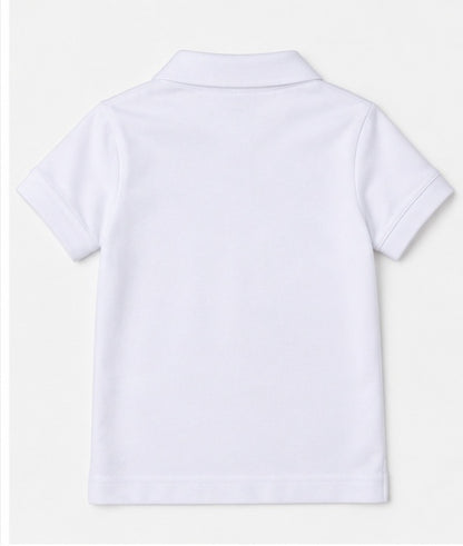 Bee Basic Boys Classic Short Sleeve Collared Shirt - White | Original Collection