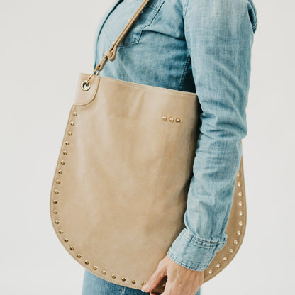 Rosalie Rivet Suede Hobo Bag