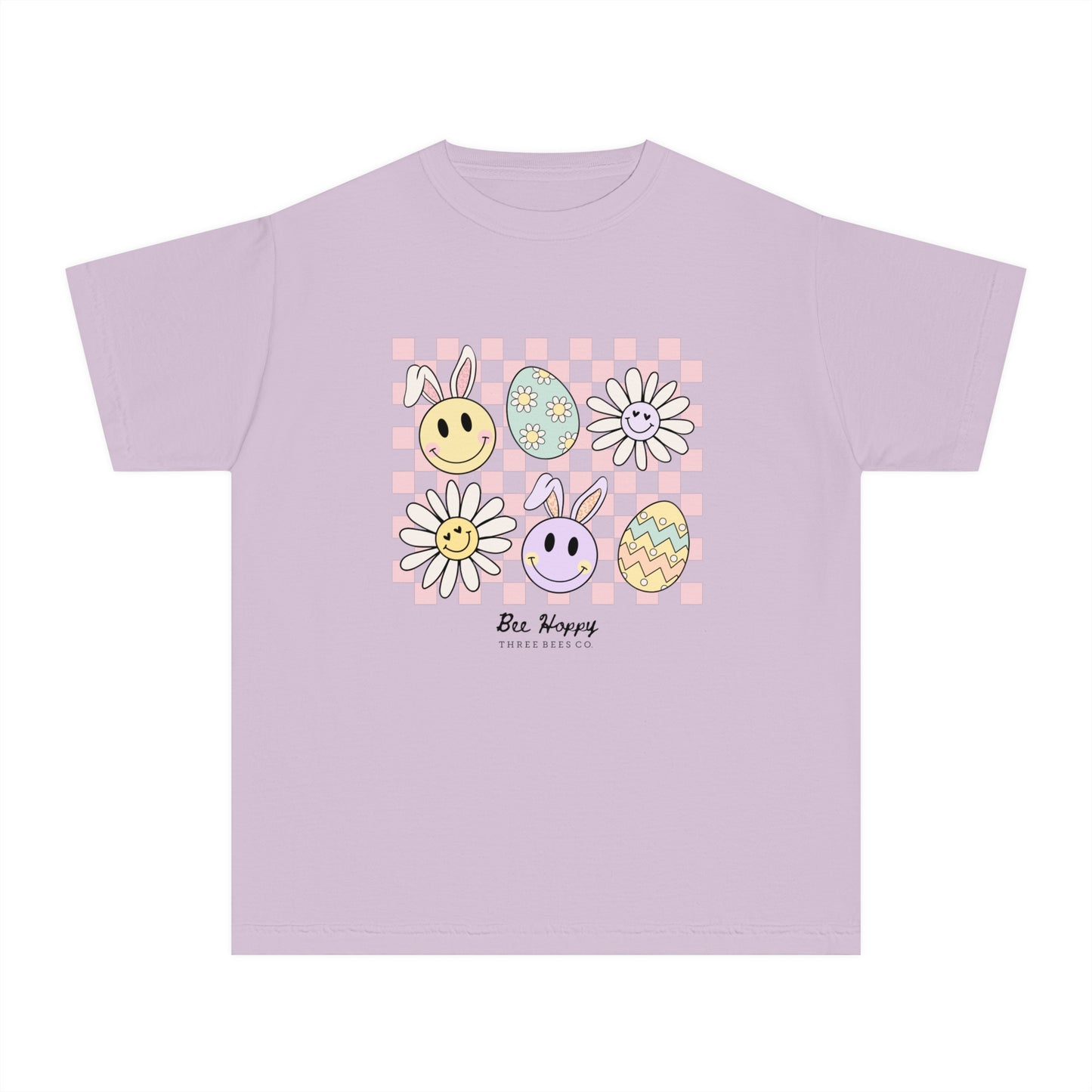 Bee Hoppy Flower Power Girls Short Sleeve Youth Hive Tee