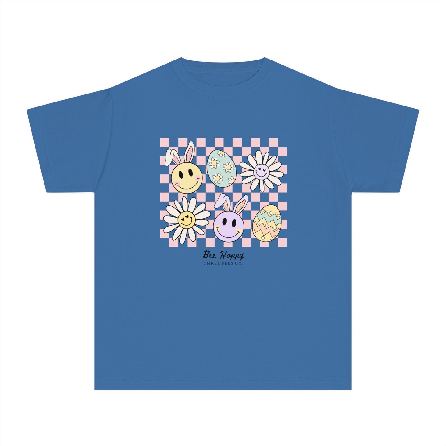 Bee Hoppy Flower Power Girls Short Sleeve Youth Hive Tee