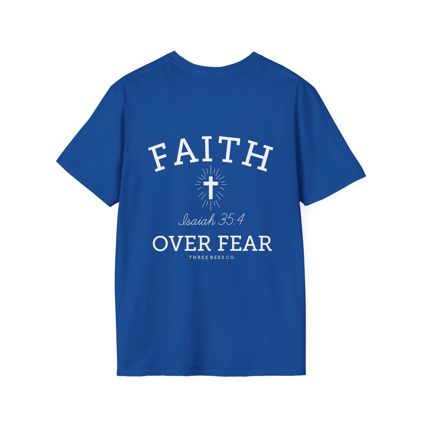 Three Bees Company Faith Unisex Softstyle T-Shirt, Inspirational Tee, Christian Apparel, Casual Faith Shirt, Gift for Believers, Bible Verse