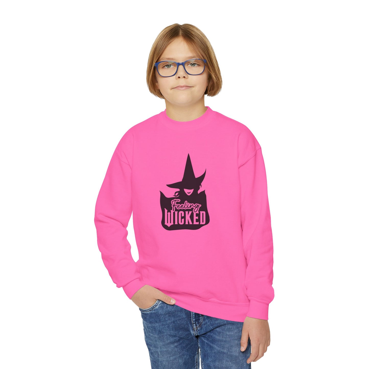 Feeling Wicked Unisex Kids Crewneck Sweatshirt