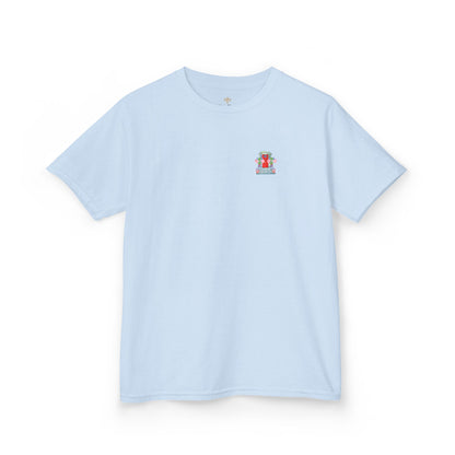 Bee Free Patriotic American Flag Front Porch Girls Short Sleeve Youth Hive Tee