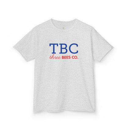 Kids Heavy Cotton Gildan Three Bees Co. in Blue and Red Hive Tee