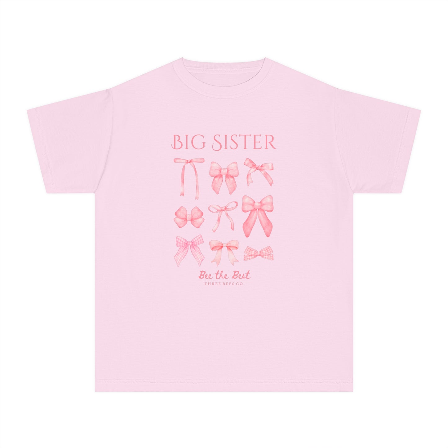 Bee the Best Big Sister Girls Short Sleeve Youth Hive Tee