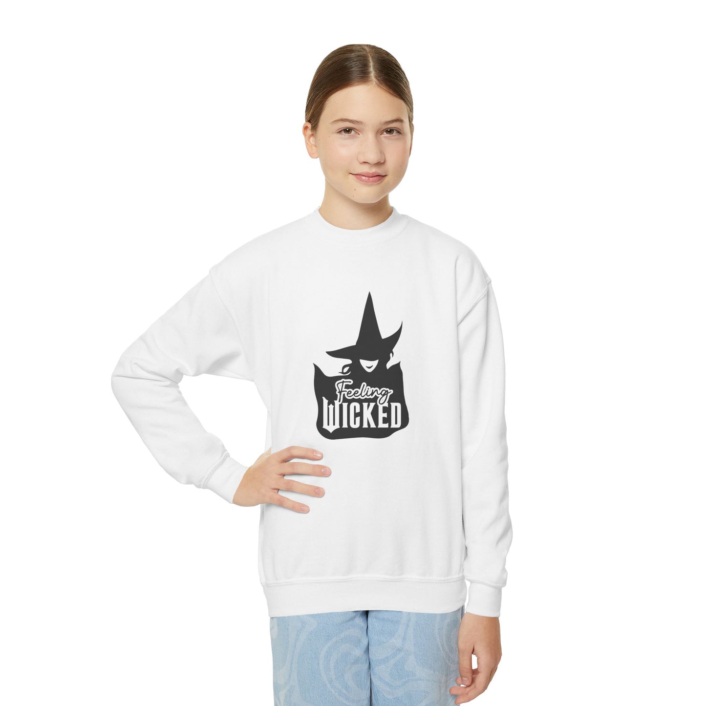 Feeling Wicked Unisex Kids Crewneck Sweatshirt