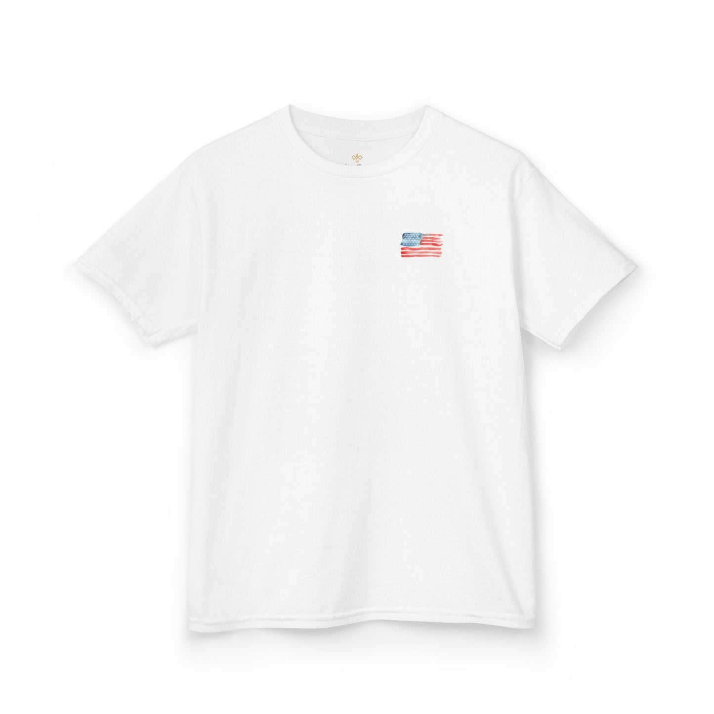 Bee Free American Flag with Bee Stars Short Sleeve Youth Unisex Hive Tee