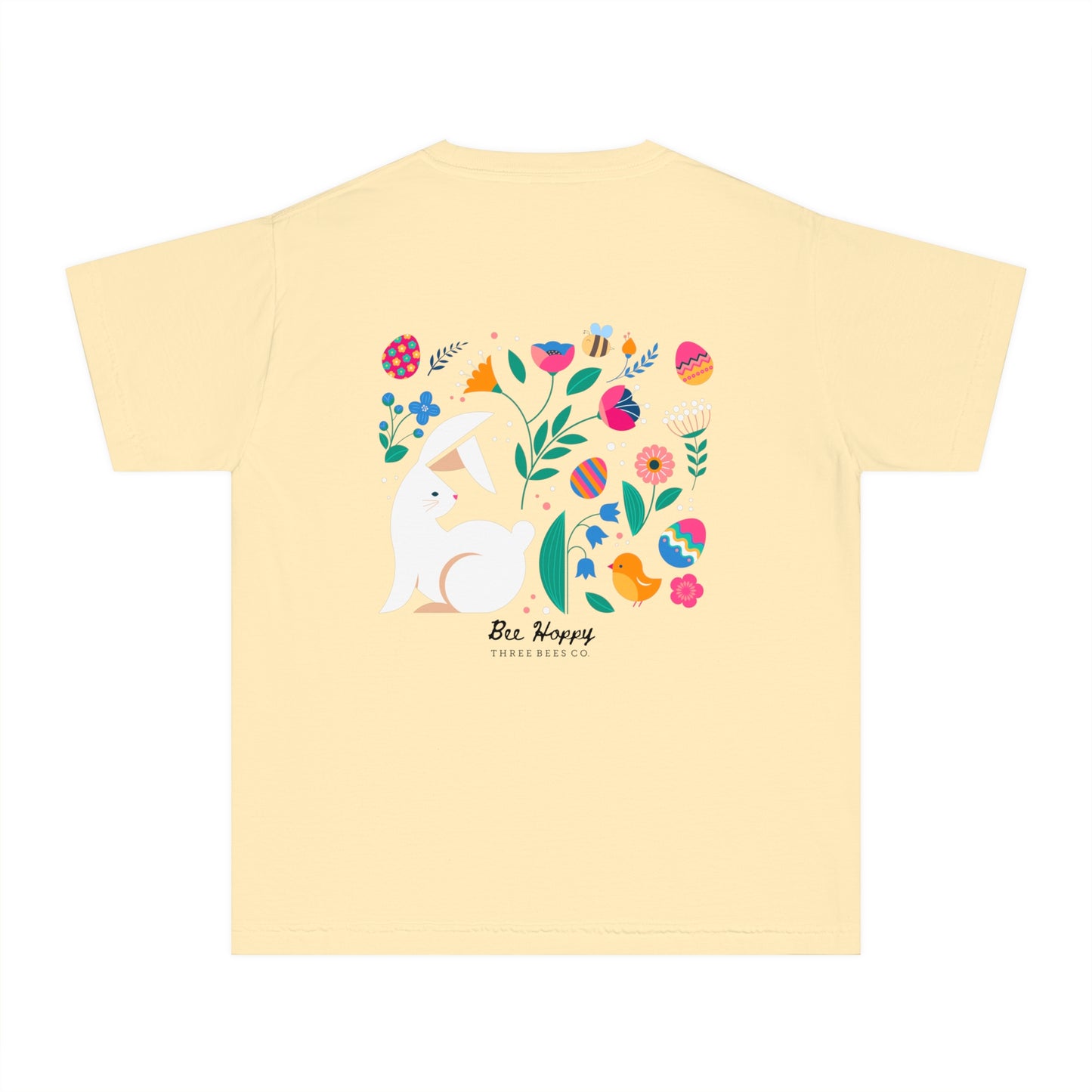 Bee Hoppy Floral Short Sleeve Youth Hive Tee