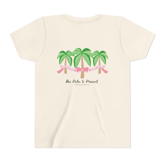 Bee Palm and Present Girls Short Sleeve Youth Tee