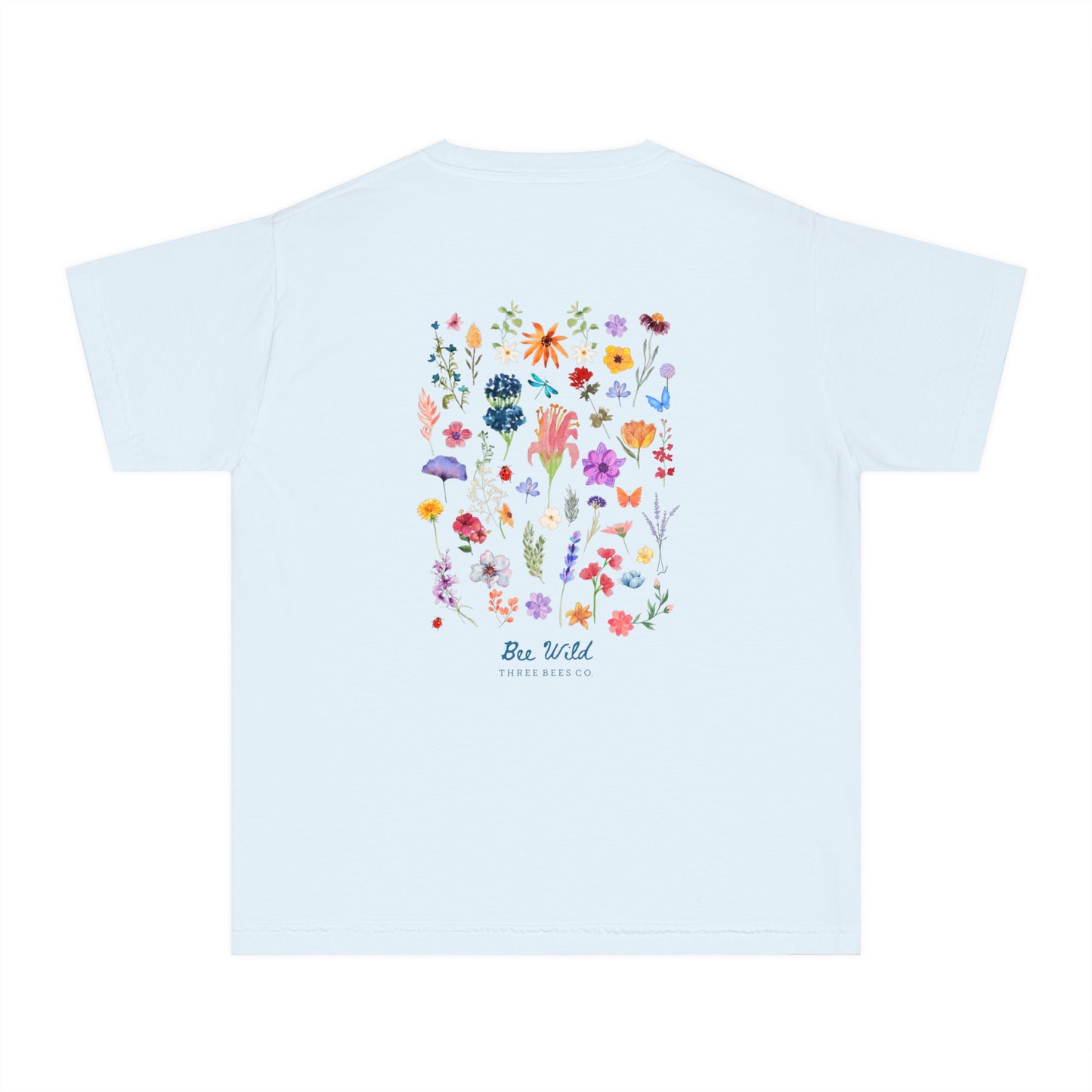 Bee Wild Girls Floral Short Sleeve Youth Hive Tee