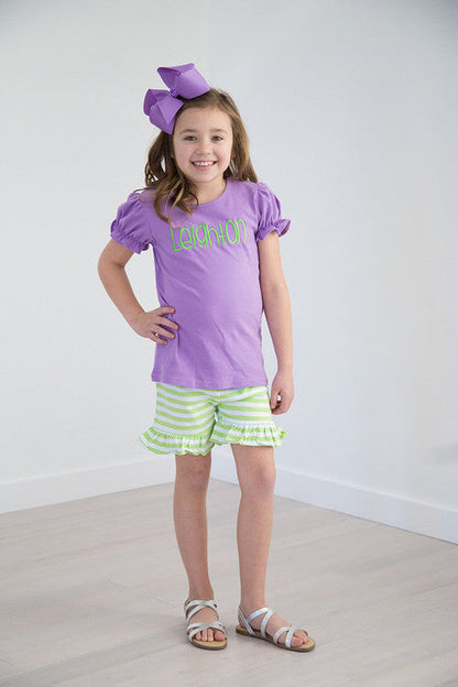 Girls Knit Ruffled Shorties
